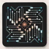 Boho Pfeile und Sun V1 ID748 Getränkeuntersetzer (Vorderseite)