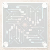 Boho Pfeile und Sun V1 ID748 Glasuntersetzer (Rückseite)