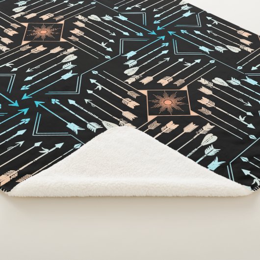 Boho Pfeile und Sun V1 ID748 Sherpadecke (3/4)