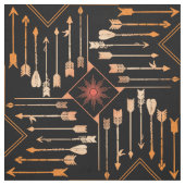Boho Pfeile und Sun V2 Orange Black ID748 Stoff (Muster)