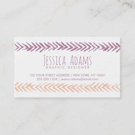 Boho Pfeile Visitenkarte (Vorderseite)