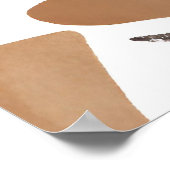 Boho Pferd Leaf Botanischer Kunststil Einfache Mod Poster (Ecke)