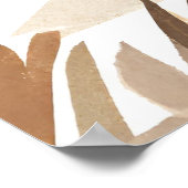 Boho Pferd Leaf Botanischer Kunststil Einfache Mod Poster (Ecke)