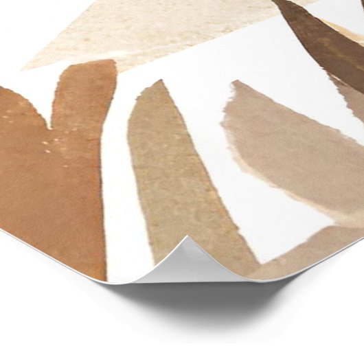 Boho Pferd Leaf Botanischer Kunststil Einfache Mod Poster (Ecke)