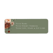 Boho Pfirsich & Rost Floral Sage Grün Brautparty (Vorne)