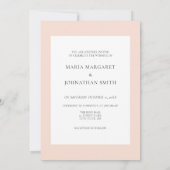 Boho-Pfirsich- und Rosa-Blumen-Hochzeitseinladung Einladung (Rückseite)