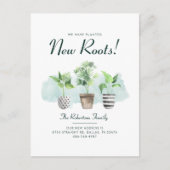 Boho-Pflanze - Adressenänderung Ankündigungspostkarte (Vorderseite)