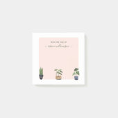 Boho Pflanze aus dem Schreibtisch Personalisiert P Post-it Klebezettel (Vorderseite)