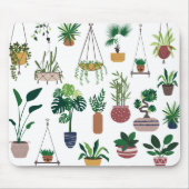 Boho Pflanze Lady Illustration Art Mousepad (Vorne)