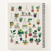 Boho Pflanze Lady Illustration Art Personalisierte Notizblock (Rückseite)