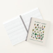 Boho Pflanze Lady Illustration Art Personalisierte Notizblock (Innenseite)