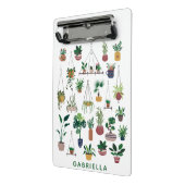 Boho Pflanze Lady Illustration Kunst Personalisier Mini Klemmbrett (Gewinkelt2)