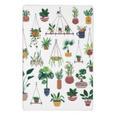 Boho Pflanze Lady Illustration Kunst Personalisier Mini Klemmbrett (Rückseite)