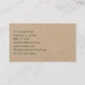 Boho Pflanze Lover Bio Master Gardener Kinderzimme Visitenkarte (Rückseite)