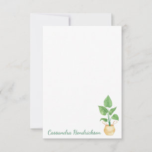 Boho-Pflanze modern minimalistisch personalisiert Mitteilungskarte