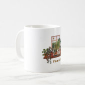Boho-Pflanzenmutter-Wasserfarbe Innen Garten Kaffeetasse (Vorderseite Links)