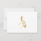 Boho Philippines Sun Wedding RSVP Card Filipino Karte (Rückseite)