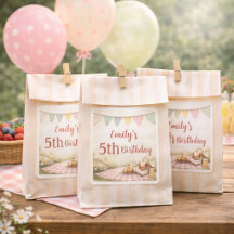 Boho Picnic Party Outdoor Birthday Sticker