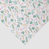 Boho Pine Needle Leaf Berries Weihnachtsmuster Seidenpapier (Ausschnitt)