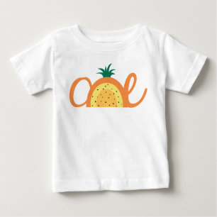 Boho Pineaple Rainbow 1. Geburtstag Baby T-shirt