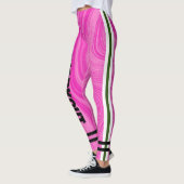 Boho pink Agate Marmor l Workout Niedlich Pink Leggings (Links)