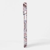 Boho Pink and Blue Mandala Pattern iPhone Hülle (Linke Seite)