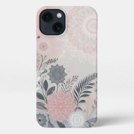 Boho Pink and Grey  iPhone 13 Hülle
