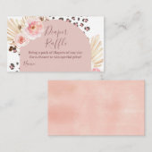 Boho Pink Animals Jungle Diaper Raffle Begleitkarte