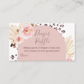 Boho Pink Animals Jungle Diaper Raffle Begleitkarte (Vorderseite)