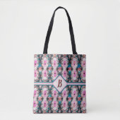 Boho Pink, Aquamarin & Brown Tribal Tasche (Vorderseite)