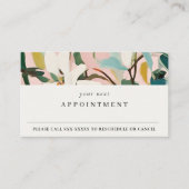 Boho Pink Aquamarin grün gestrichen Blumenbewerbun Visitenkarte (Vorderseite)