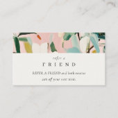 Boho Pink Aquamarin grün gestrichen Blumenbezug Ei Visitenkarte (Vorderseite)