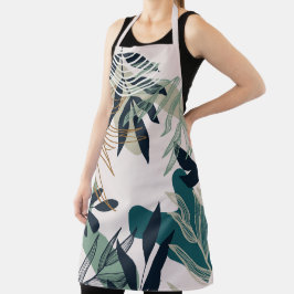 Boho Pink, Aquamarine Blätter und Marine Schürze