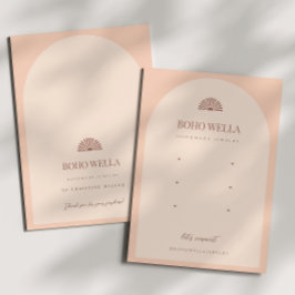 Boho Pink Arch Earring Display Card mit Logo