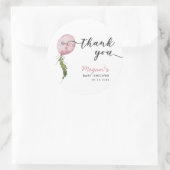 Boho Pink Balloon Garland Baby Showvorteil Runder Aufkleber (Tasche)