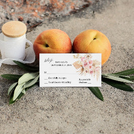 Boho Pink & Beige Pampas 2SM Keine UAWG Begleitkarte