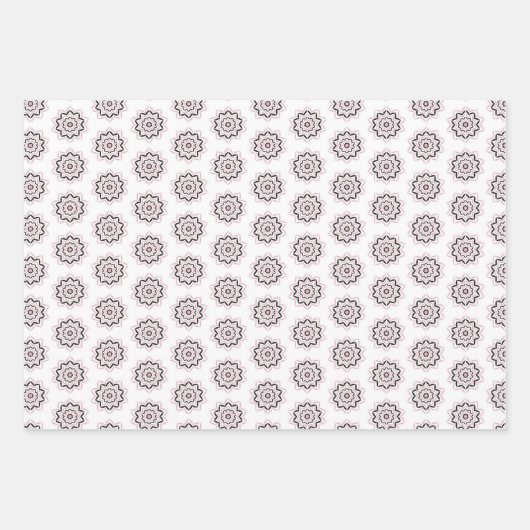 Boho Pink & Black Mandala Geschenkpapier Set (Vorderseite 3)