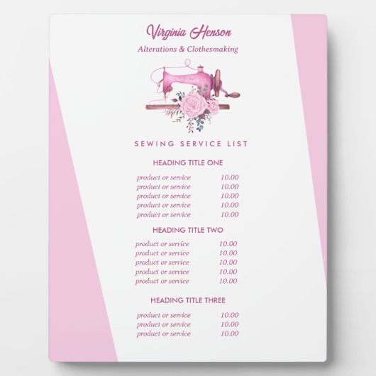 Boho Pink Bläsernähmaschine Nähmaschine Amstress P Fotoplatte (Vorderseite)