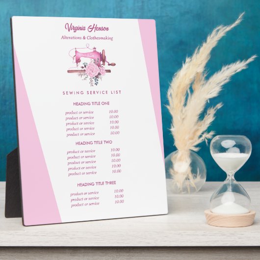 Boho Pink Bläsernähmaschine Nähmaschine Amstress P Fotoplatte (Seite)