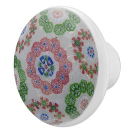 Boho Pink Blue Blume Motif Viktorianisch Keramikknauf