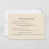 Boho Pink Blue Yellow Flowers Hochzeit RSVP Karte (Rückseite)