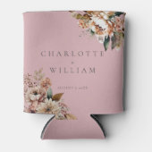 Boho Pink Blume Gastgeschenke Hochzeiten Dosenkühler (Vorderseite)