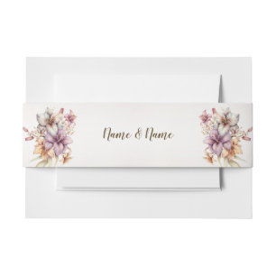 Boho Pink Blume Rustikales Elegantes Ambiente Einladungsbanderole