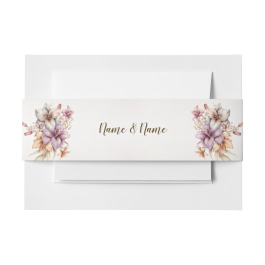 Boho Pink Blume Rustikales Elegantes Ambiente Einladungsbanderole (Vorderseite Beispiel)