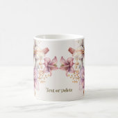 Boho Pink Blume Wasserfarben Elegant Stilvoll Kaffeetasse (Mittel)
