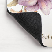 Boho Pink Blume Wasserfarben Elegant Stilvoll Mousepad (Ecke)