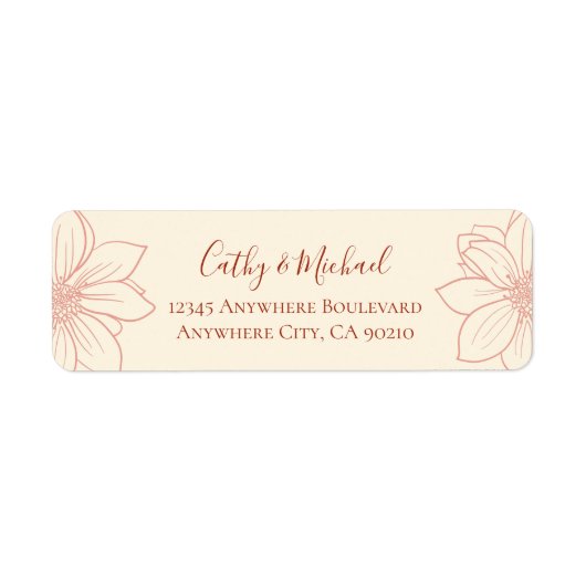 Boho pink Blumenzwiebelmarke (Vorne)