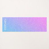 Boho Pink Botanical Yogamatte (Rückseite (Horizontal))