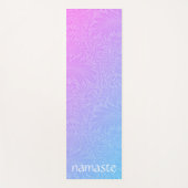 Boho Pink Botanical Yogamatte (Vorderseite)