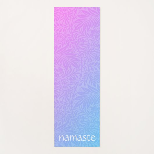 Boho Pink Botanical Yogamatte (Vorderseite)